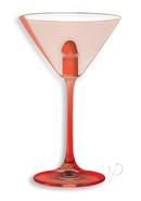 Light Up Martini Weenie Glass - Red