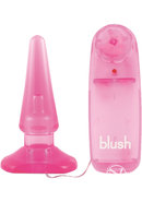 B Yours Basic Vibrating Butt Plug With Remote Control - Pink