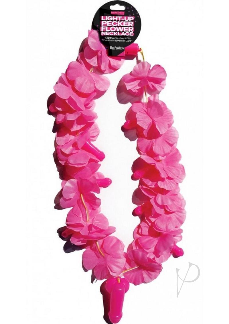 Pink Pecker Light Up Flower Necklace